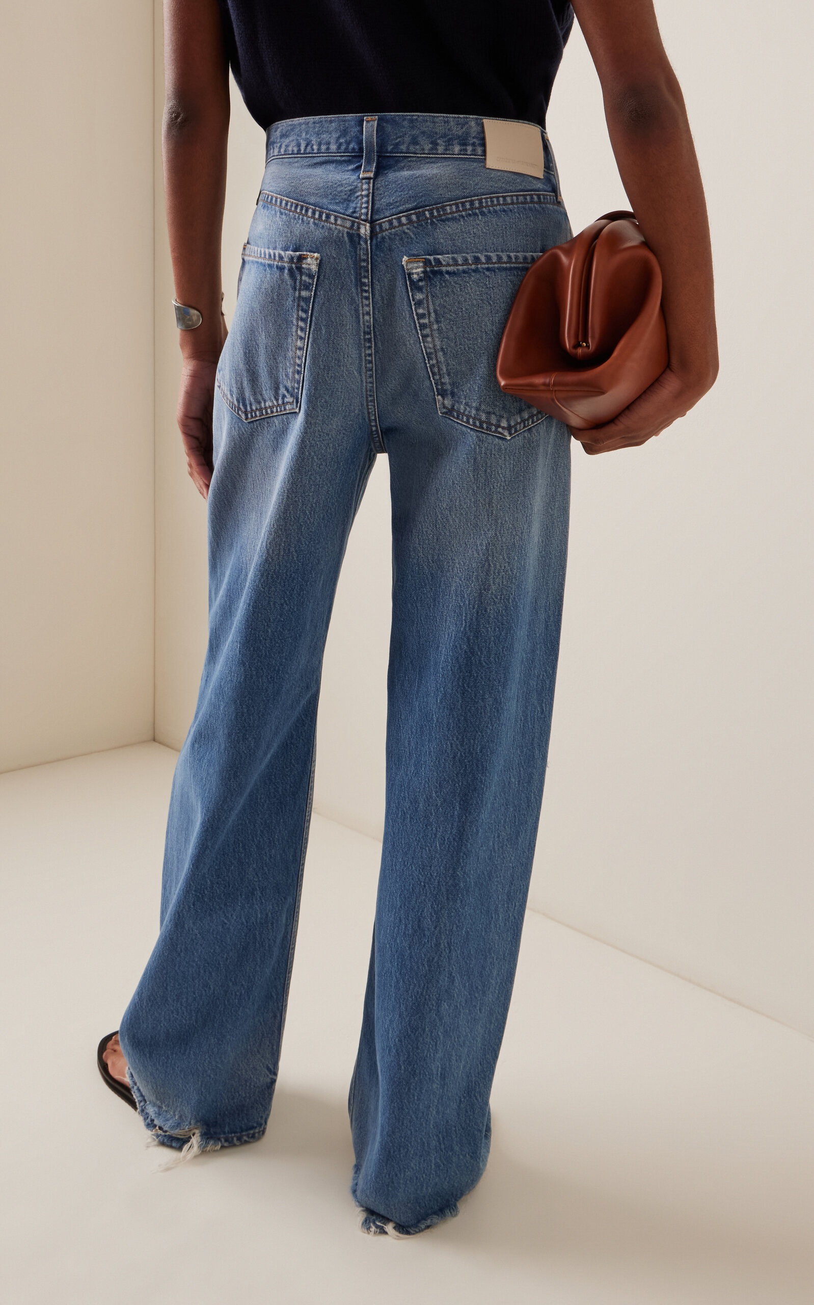 Ayla Distressed Rigid High-Rise Baggy Jeans medium wash - 4
