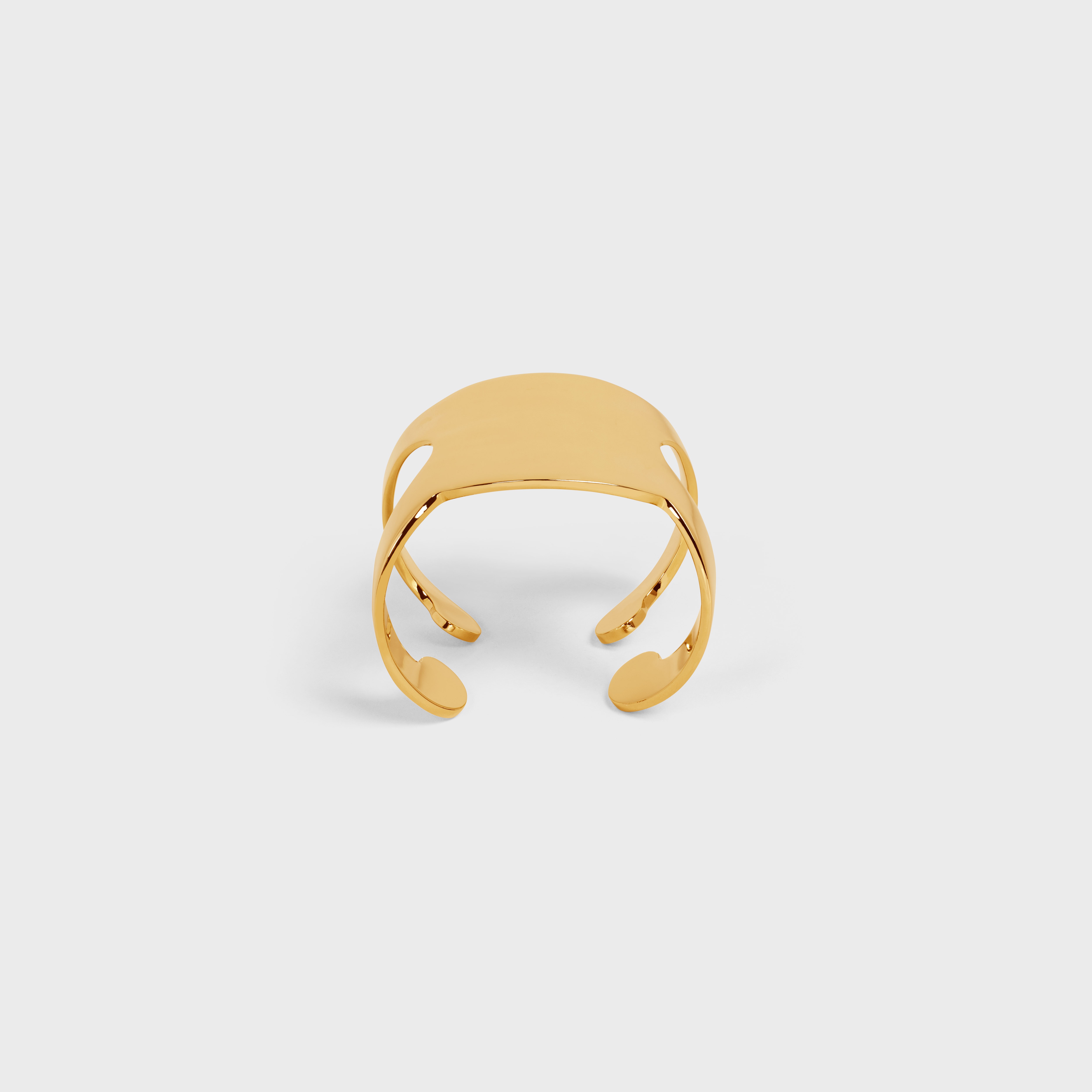 Triomphe Shadow Cuff in Brass with Gold Finish - 1