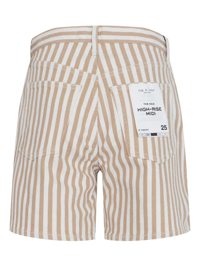 rag & bone stripe high-rise shorts outlook