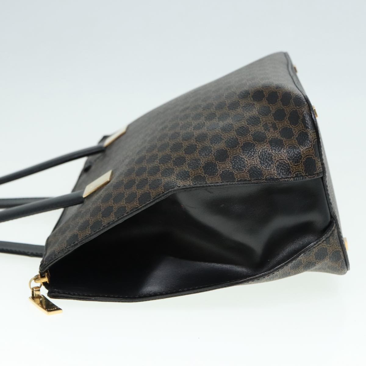 CELINE Macadam Canvas Hand Bag Pvc Black - 4