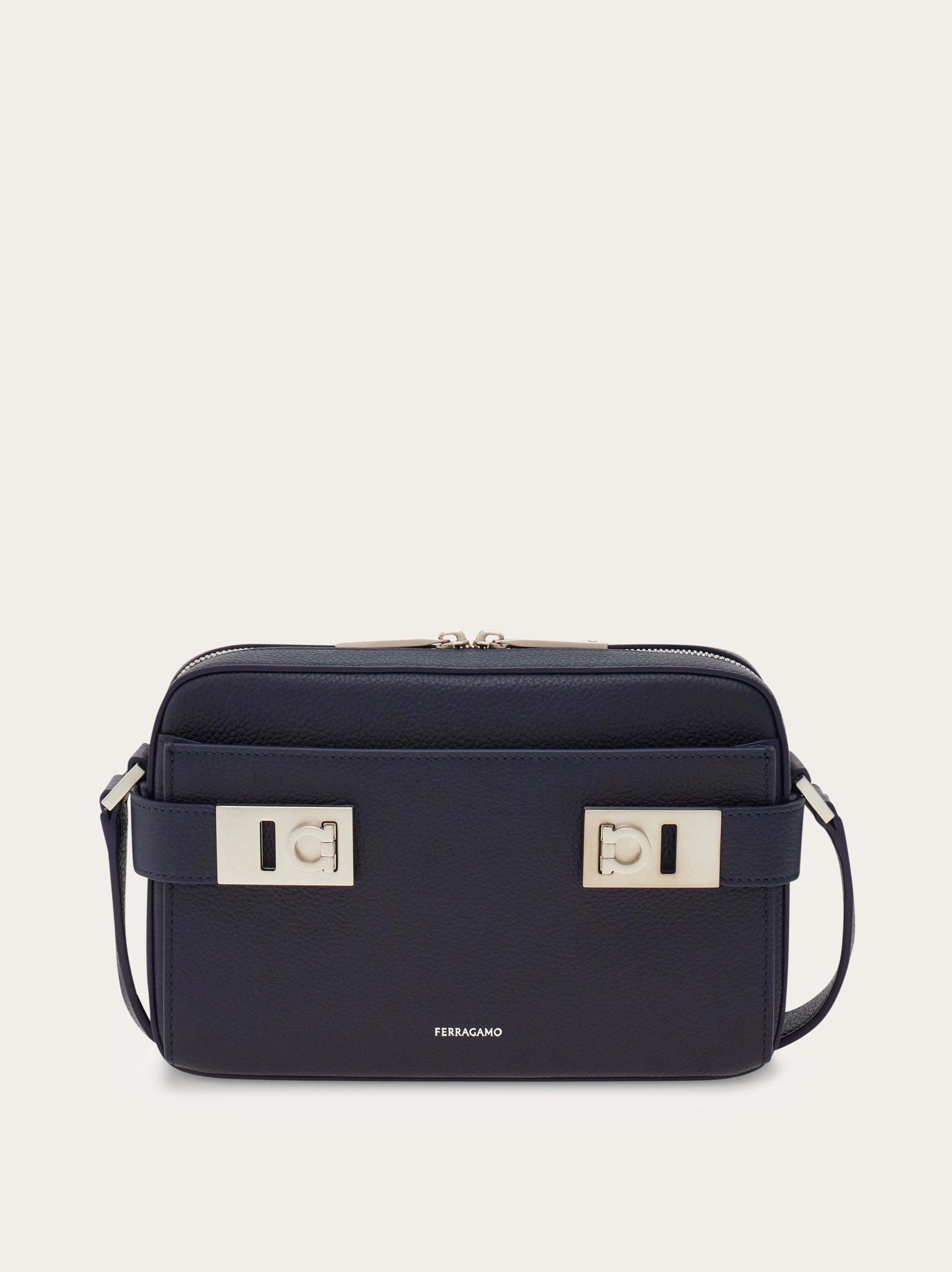 Shoulder bag with Gancini buckles - 1