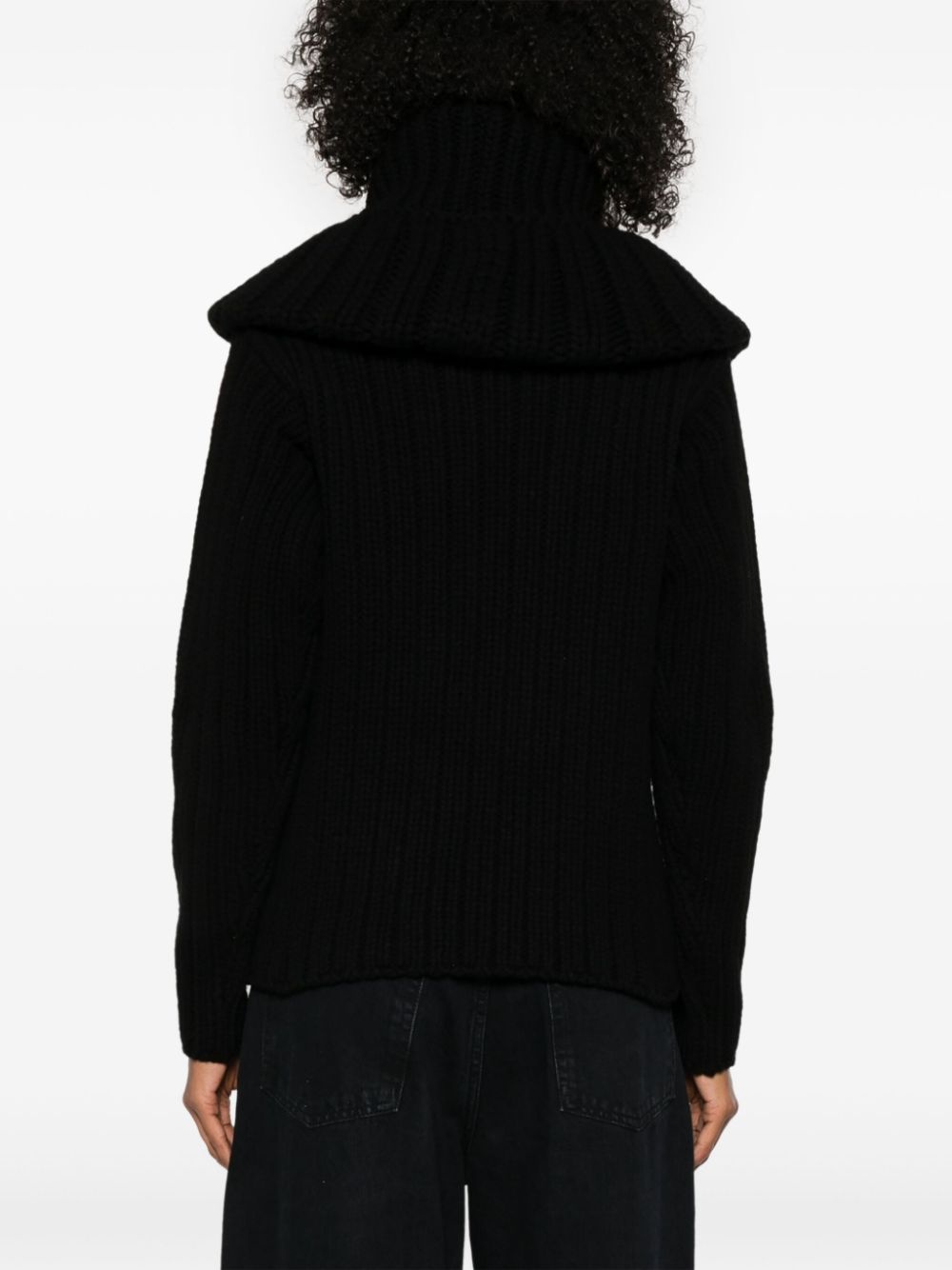 exaggerated collar jumper - 4