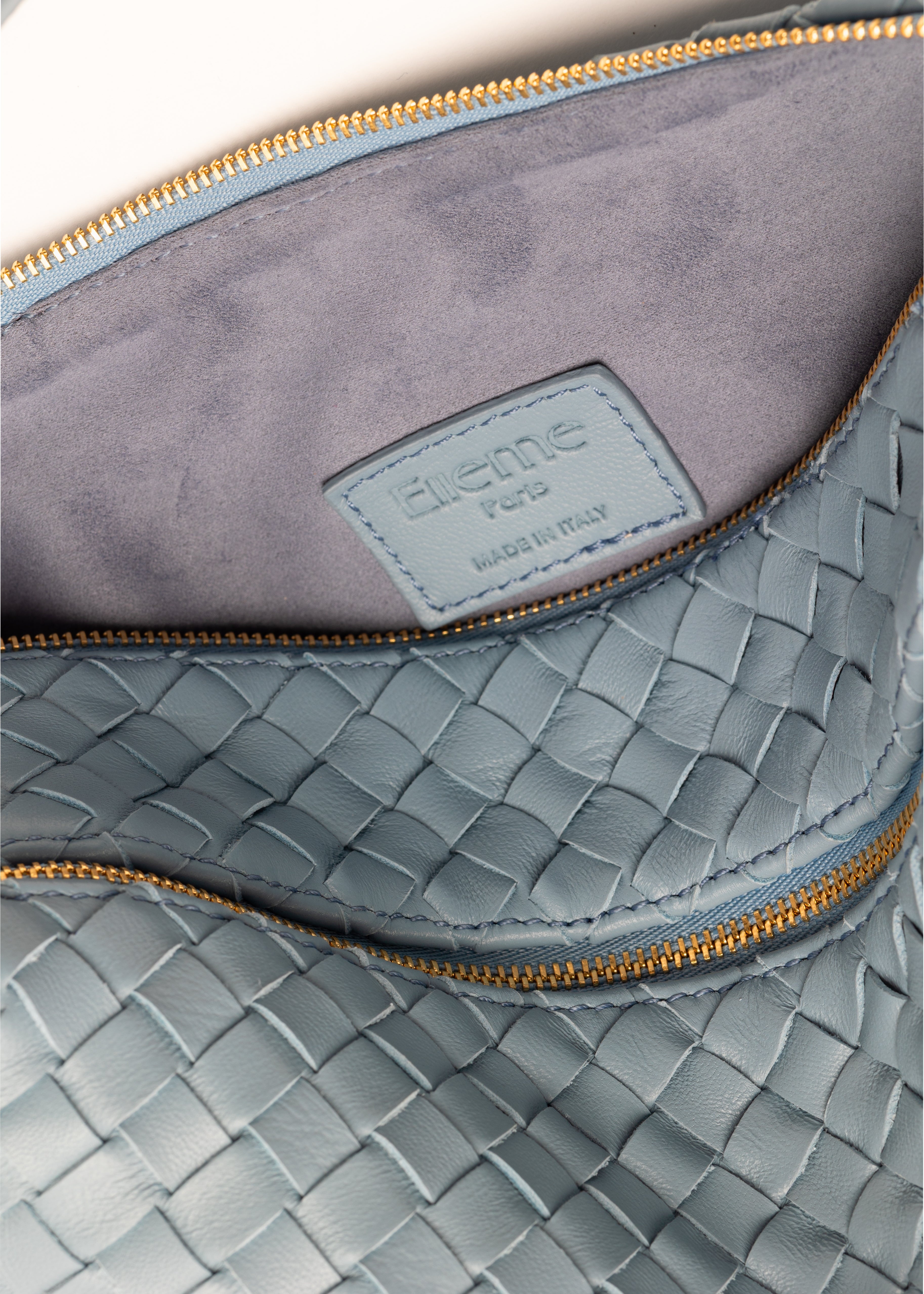 Trousse Woven Leather Artic Blue - 5