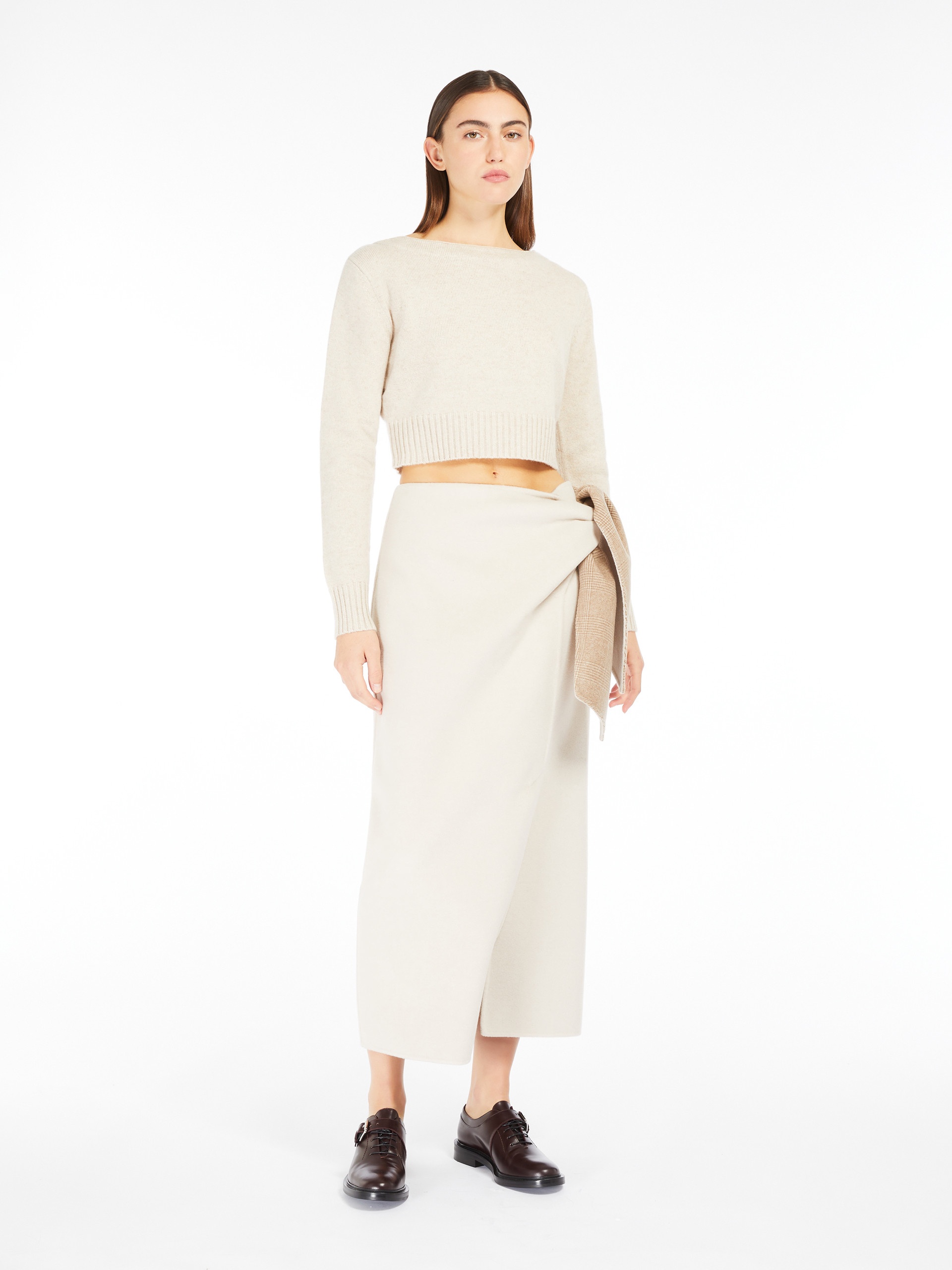ANGRI Wool and cashmere cropped jumper - 2