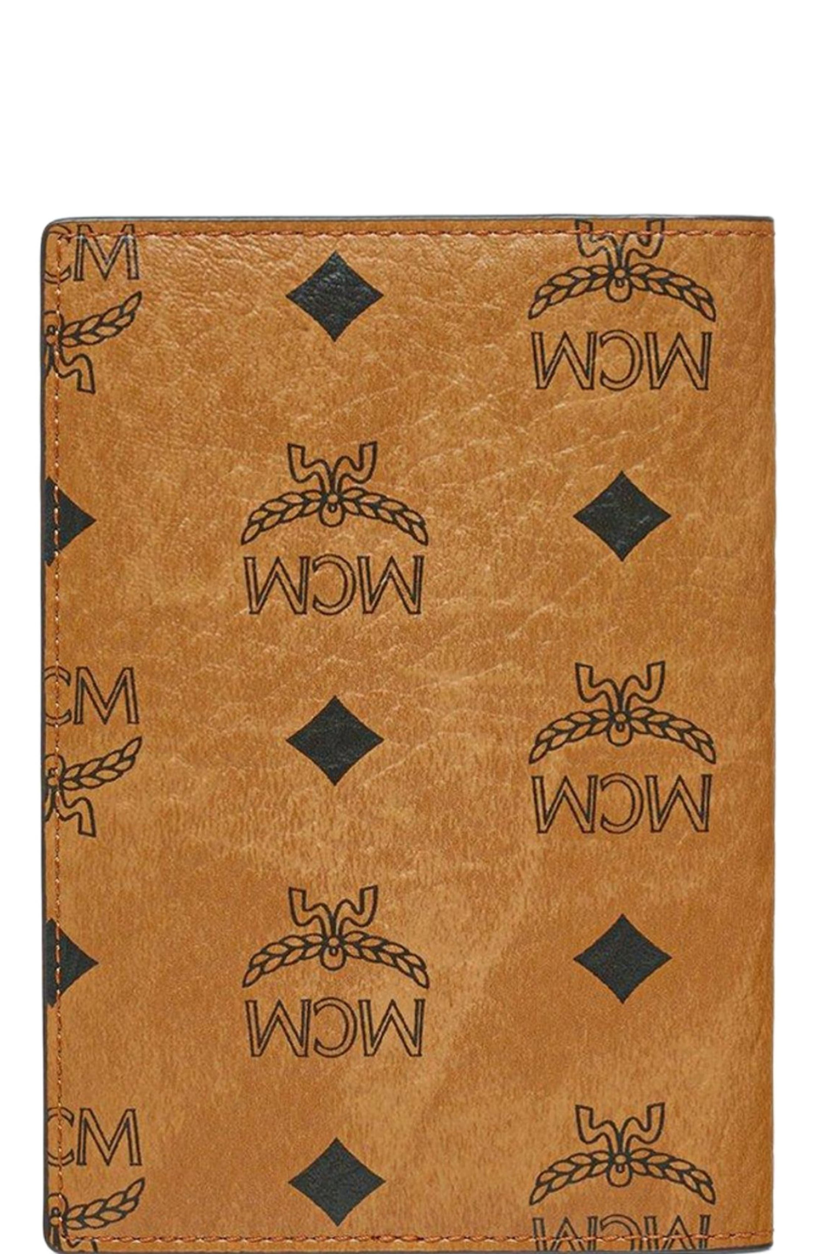 MCM Ottomar Passport Holder in Visetos in Cognac at Nordstrom - 3