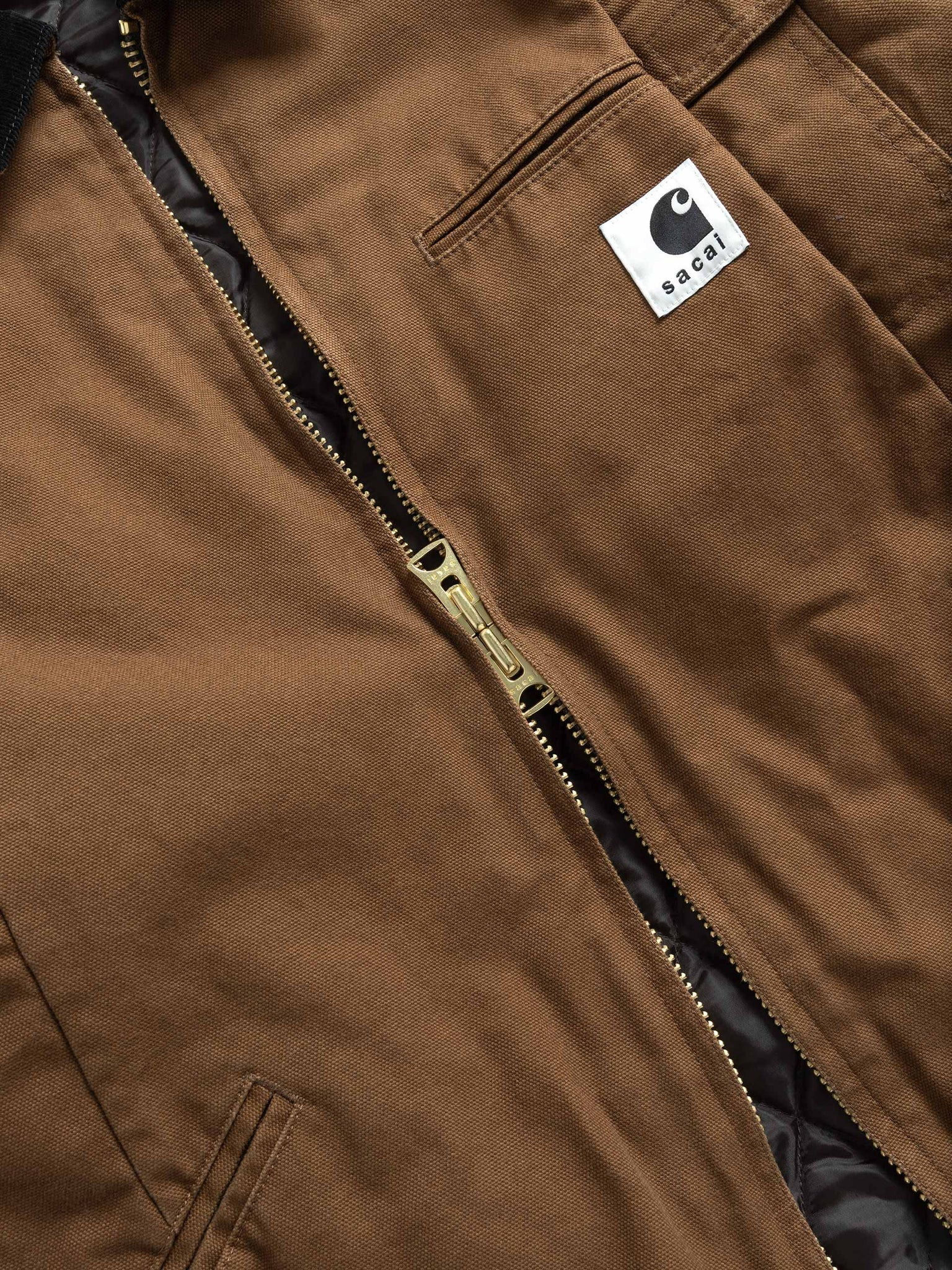 x Carhartt WIP Duck Jacket Dark Beige - 2