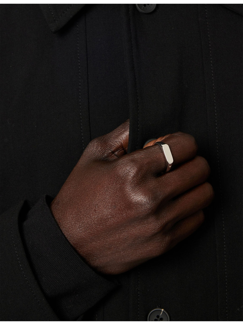 TOM WOOD Umi Band White Rhodium-Plated Sterling Silver Ring outlook