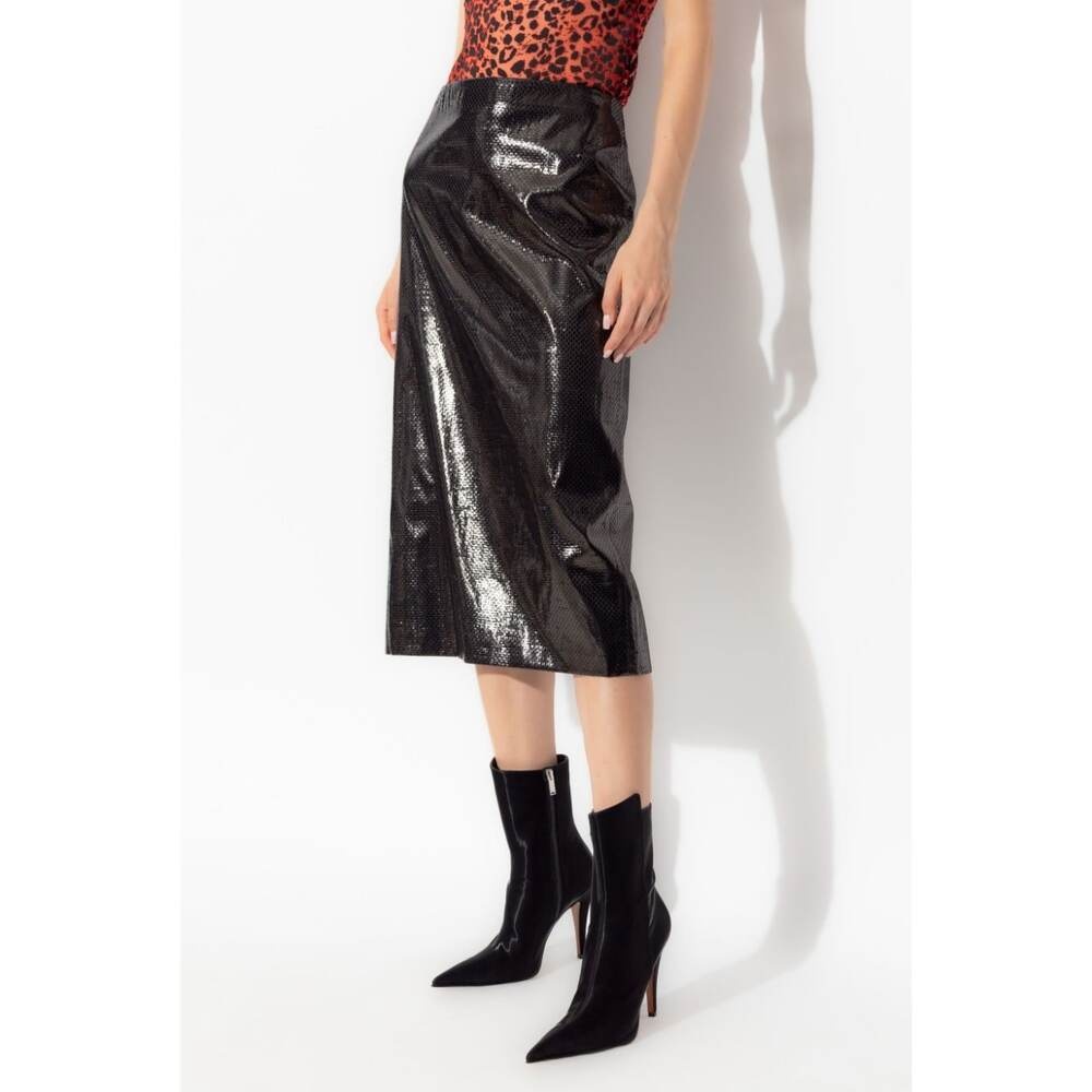 スカート ALEXANDER McQUEEN NYLON TARPAULIN PENCIL SKIRT Alexander Mcqueen Black Tarpaulin Pencil Midi Skirt for