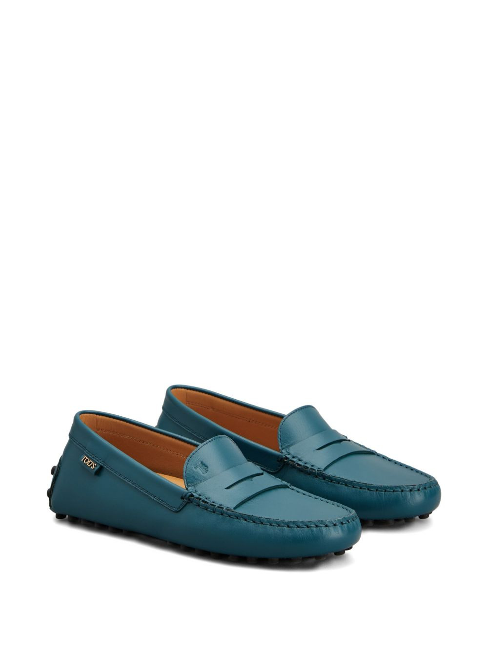 pebble-detail leather loafers - 2