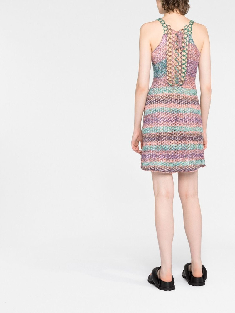 crochet-knit wool minidress 6
