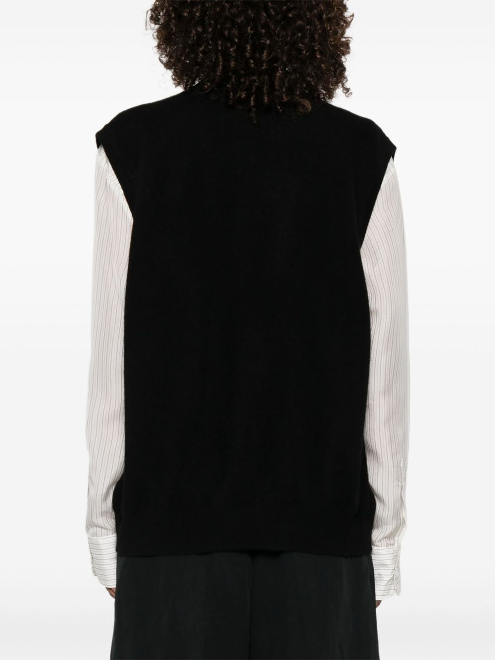 sleeveless open-front cardigan - 4