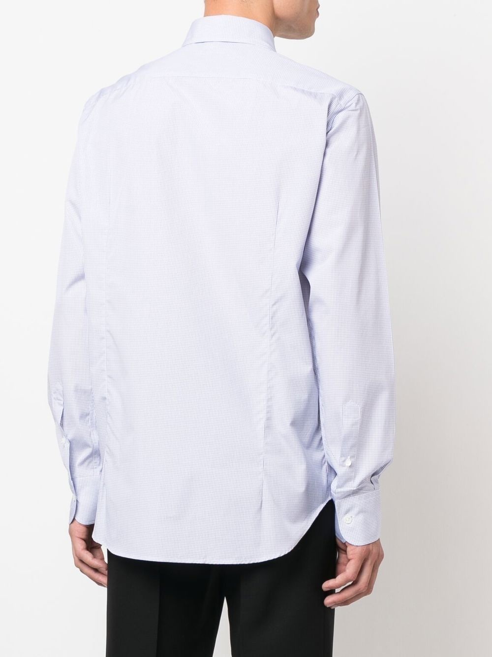 check print cotton long-sleeve shirt - 4