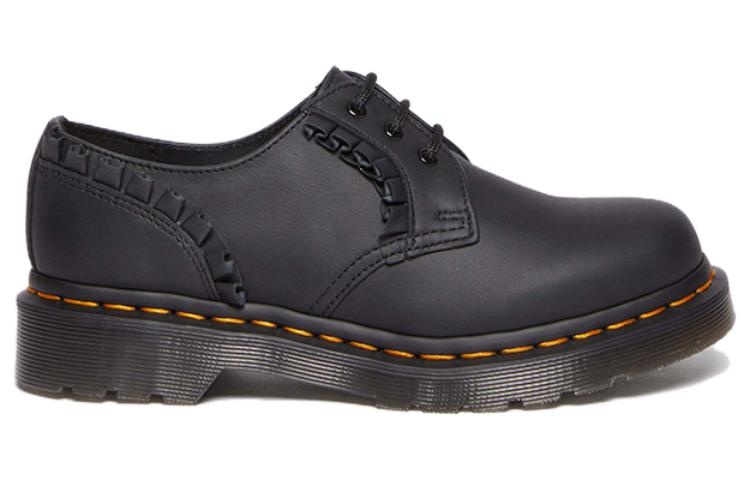 (WMNS) Dr. Martens 1461 Frill Nappa Leather Oxford Shoes 'Black' 30696001 - 2