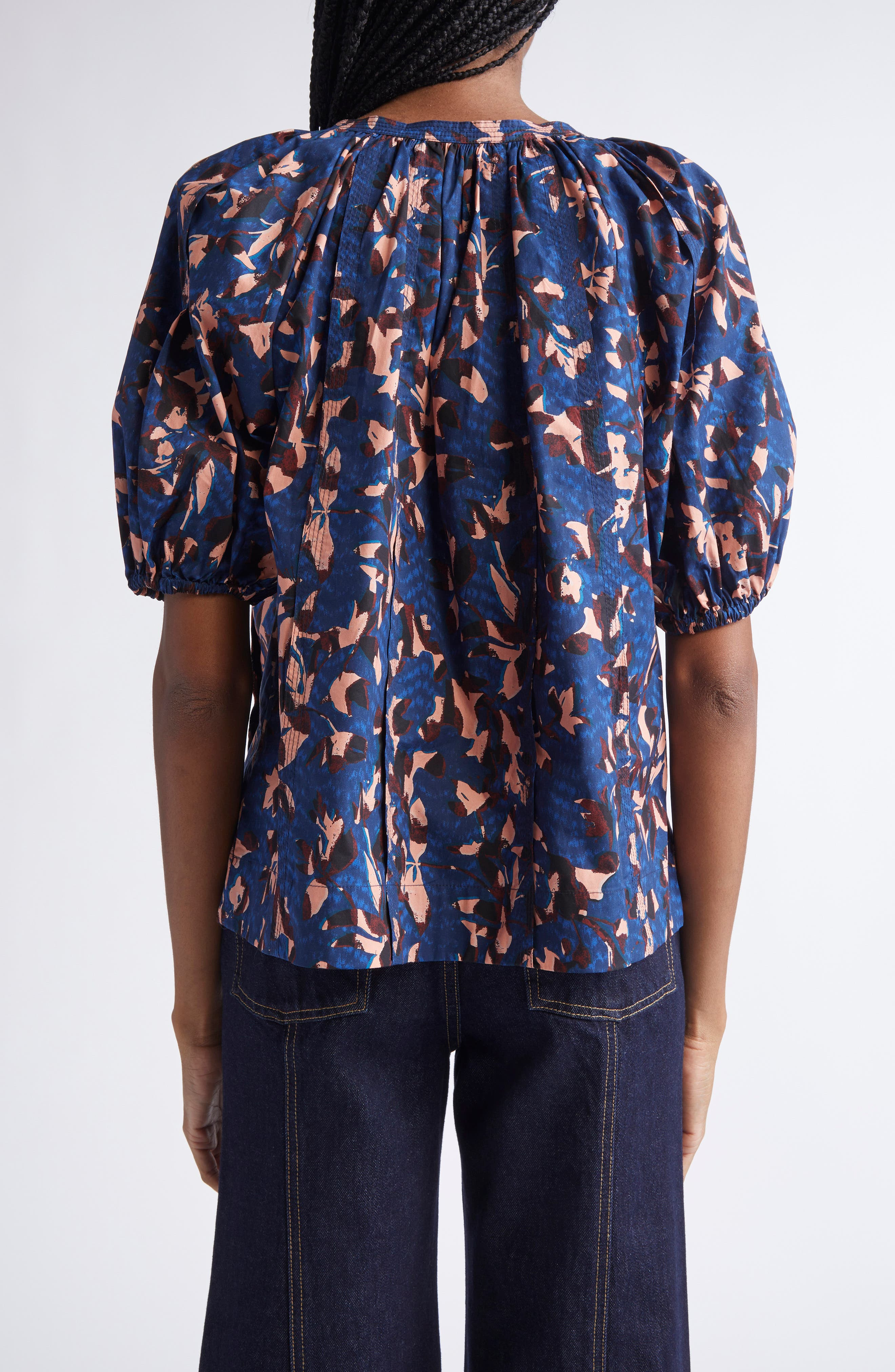 Ulla Johnson Tie Neck Puff Sleeve top in Mirage at Nordstrom - 2