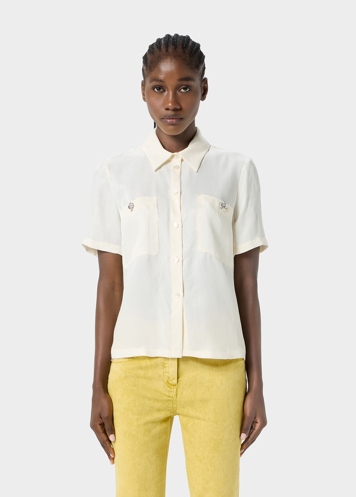 SHIRT IN GABARDINE WITH POCKETS - 3