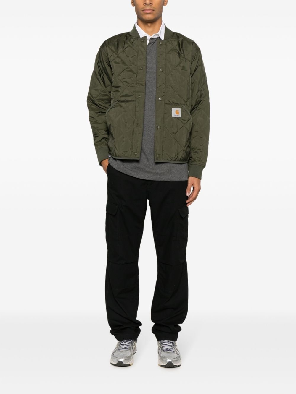 Carhartt Barrow Liner logo-patch quilted bomber jacket | REVERSIBLE