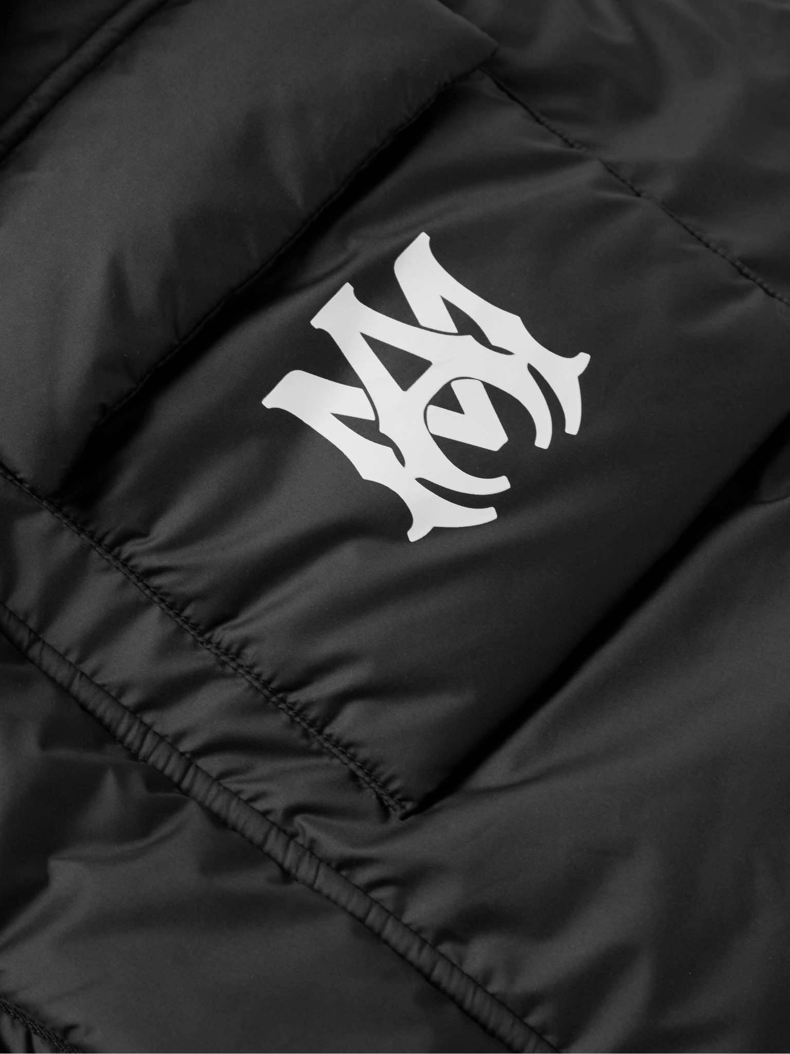 Logo-Print Shell Hooded Down Gilet - 3