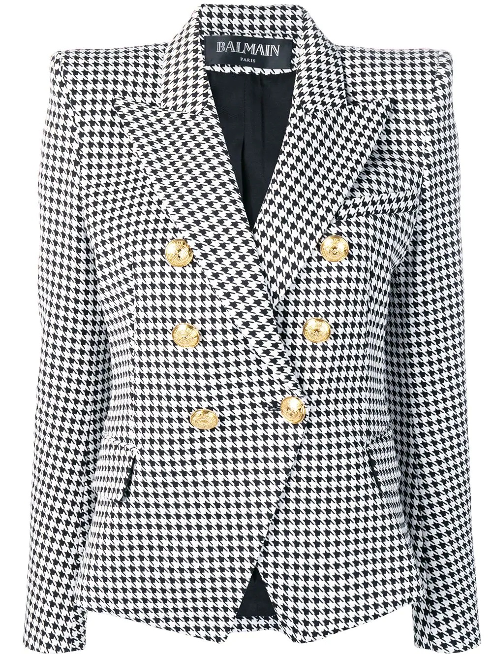 six-button houndstooth jacket - 1