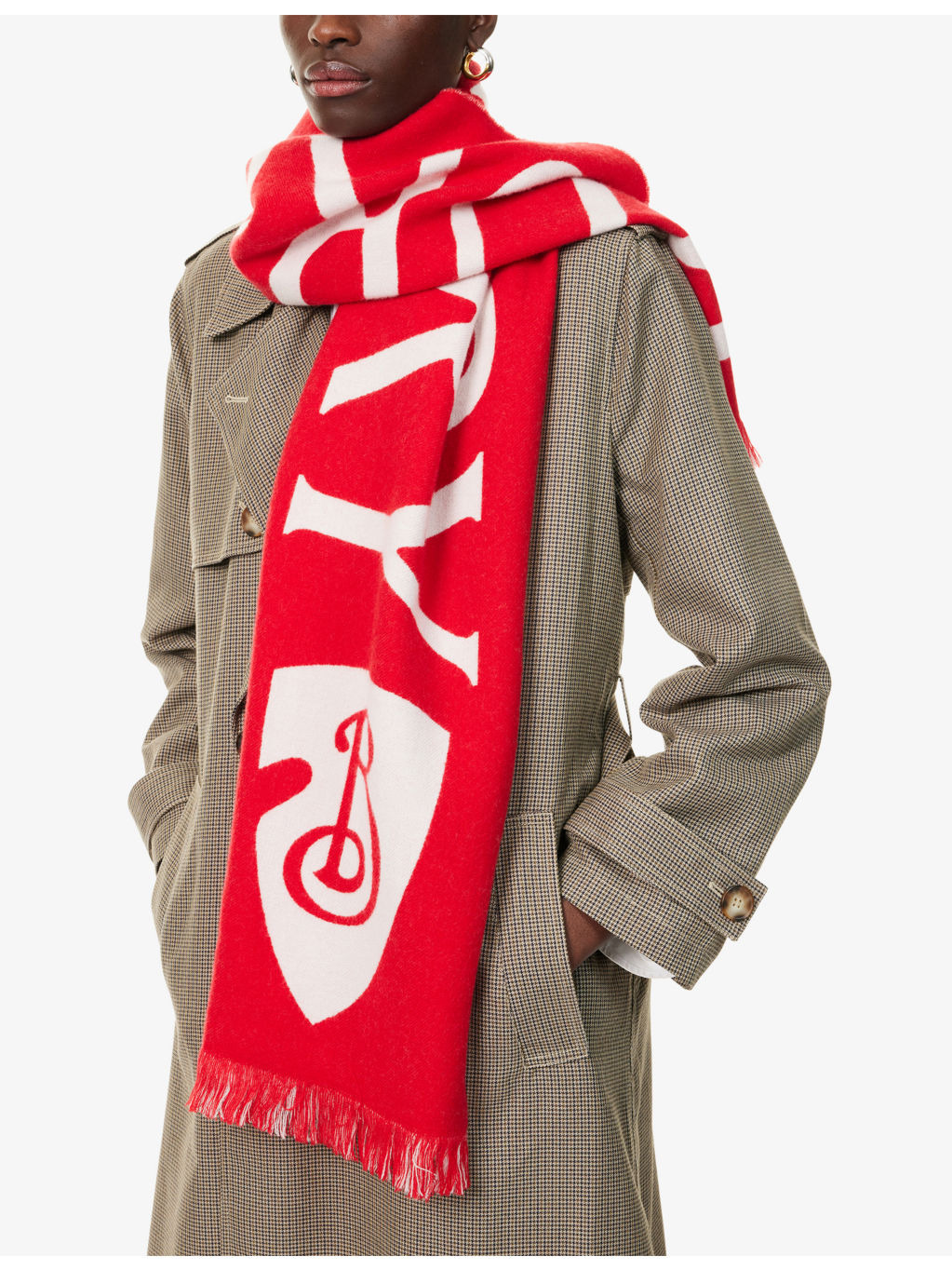 Football Logo Wool Scarf - 2