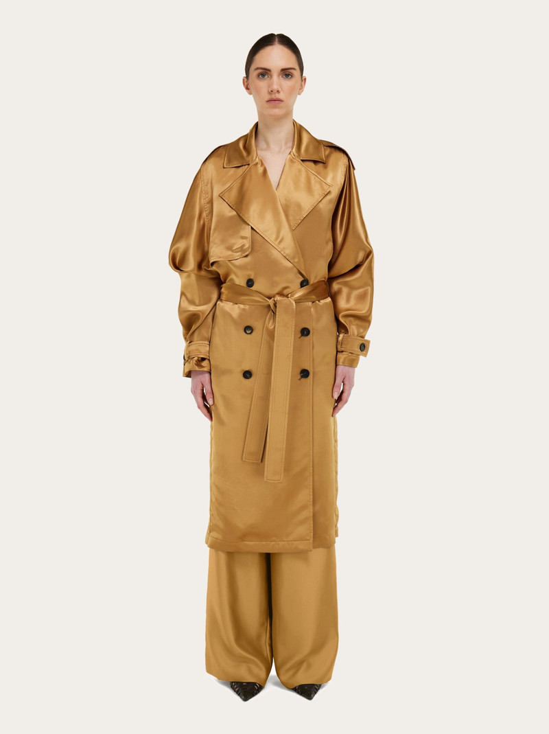 FERRAGAMO Satin trench outlook