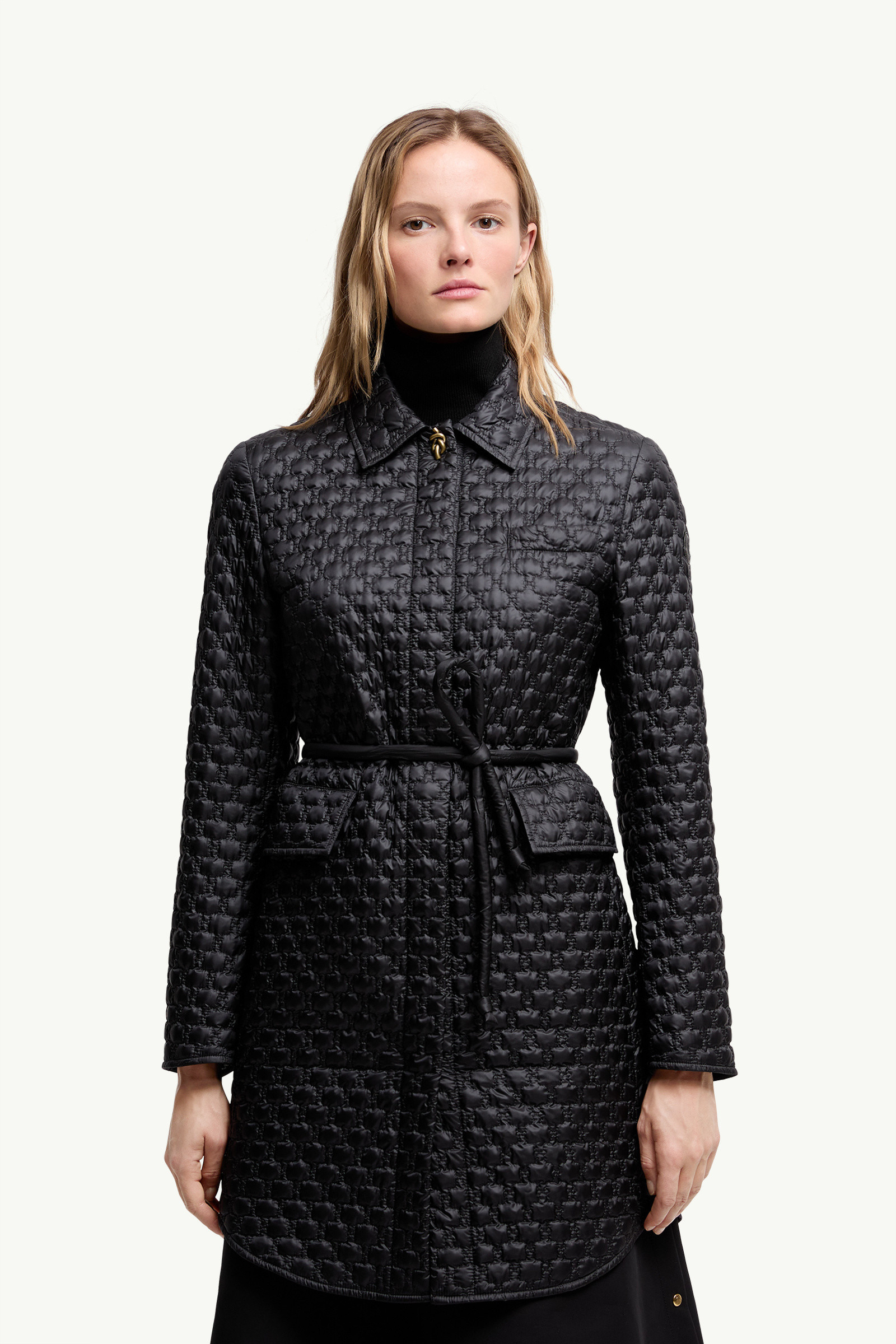 Raissac Geometric-Quilted Long Down Jacket - 3