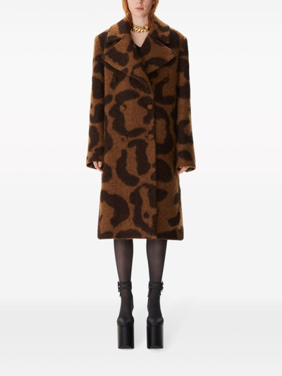 NINA RICCI leopard-jacquard wool-blend coat outlook