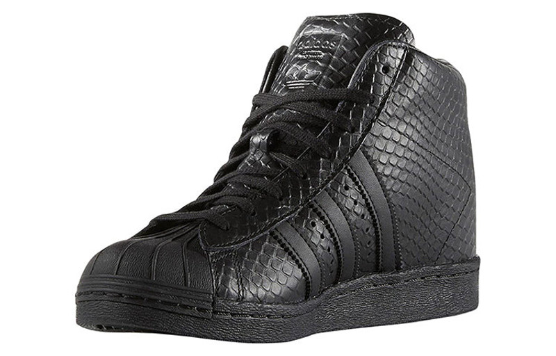 (WMNS) adidas 원본 Superstar 위로 비 미끄러짐 착용 저항하는 높 경도 운동 검정 S76404 3