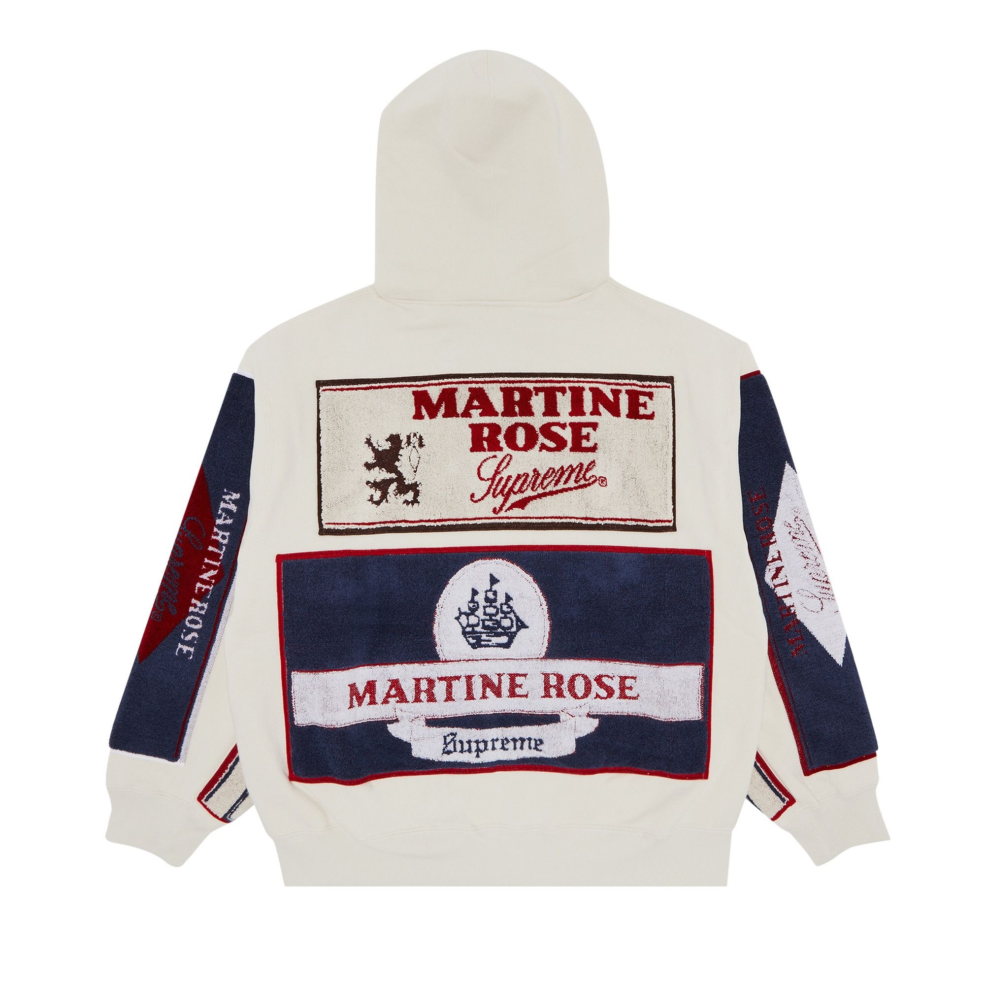 Supreme x Martine Rose Towel Zip Up Hooded Sweatshirt 'White' - 2