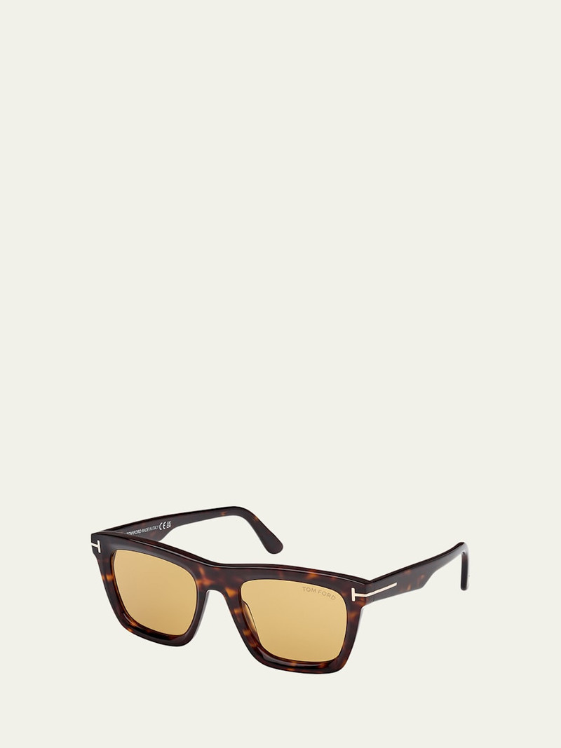 TOM FORD Men's Lelio Acetate Square Sunglasses outlook