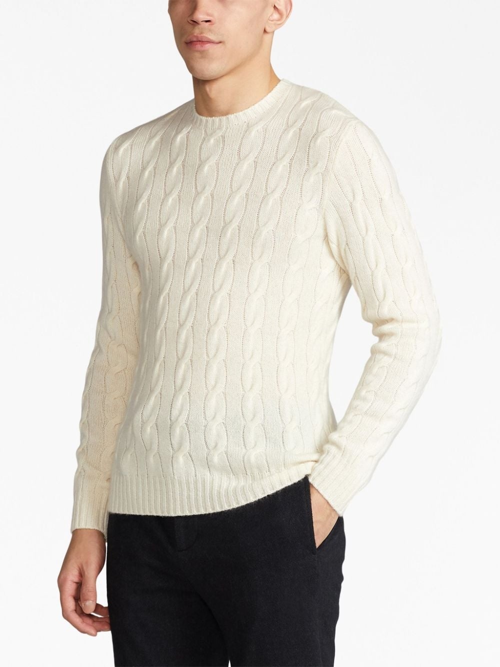 cable-knit cashmere jumper - 4