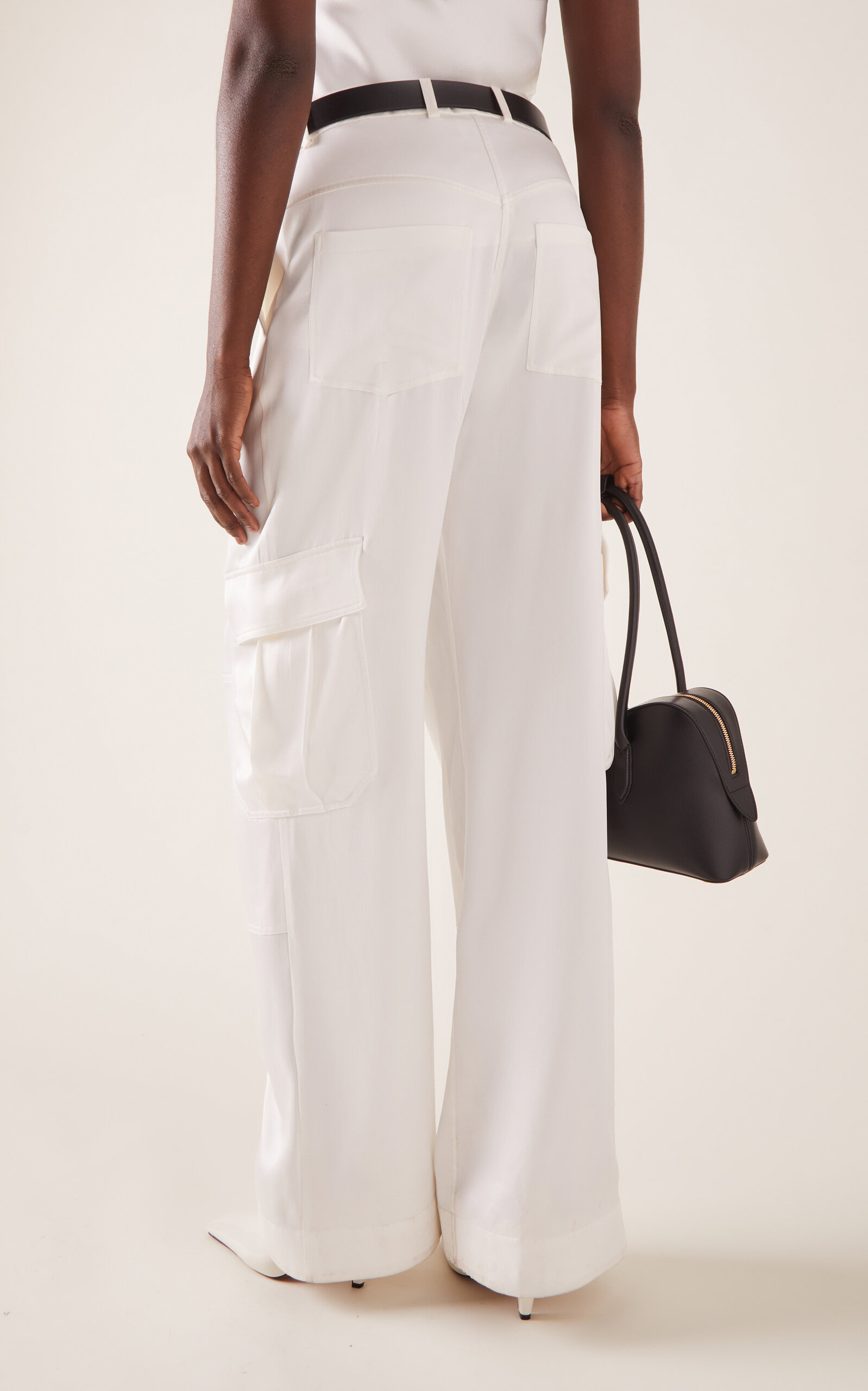 Mixed Poplin Satin Trouser neutral - 4