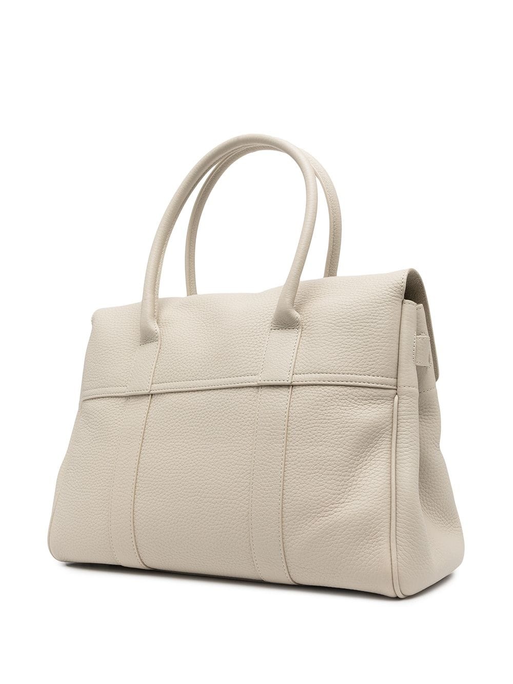 pebbled-texture top-handle tote - 3