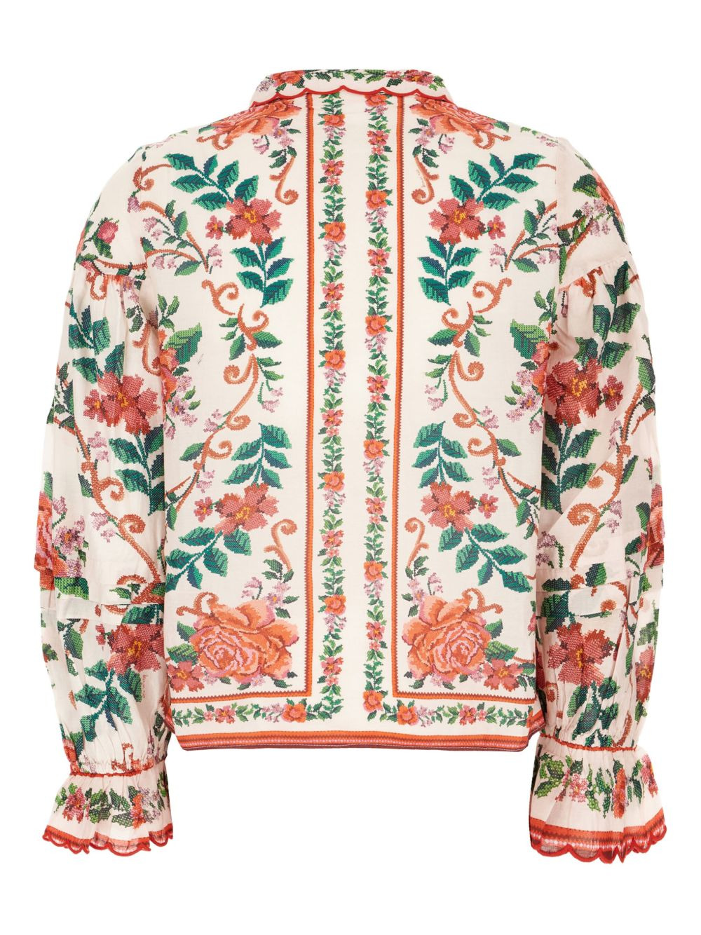 Flower Tapestry cotton shirt - 2