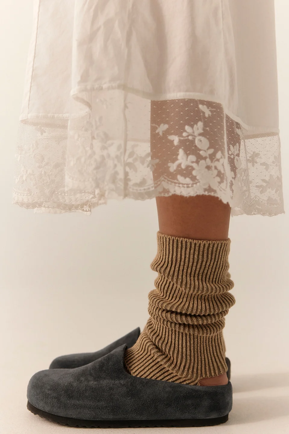 Ribbed Stirrup Legwarmer - 1