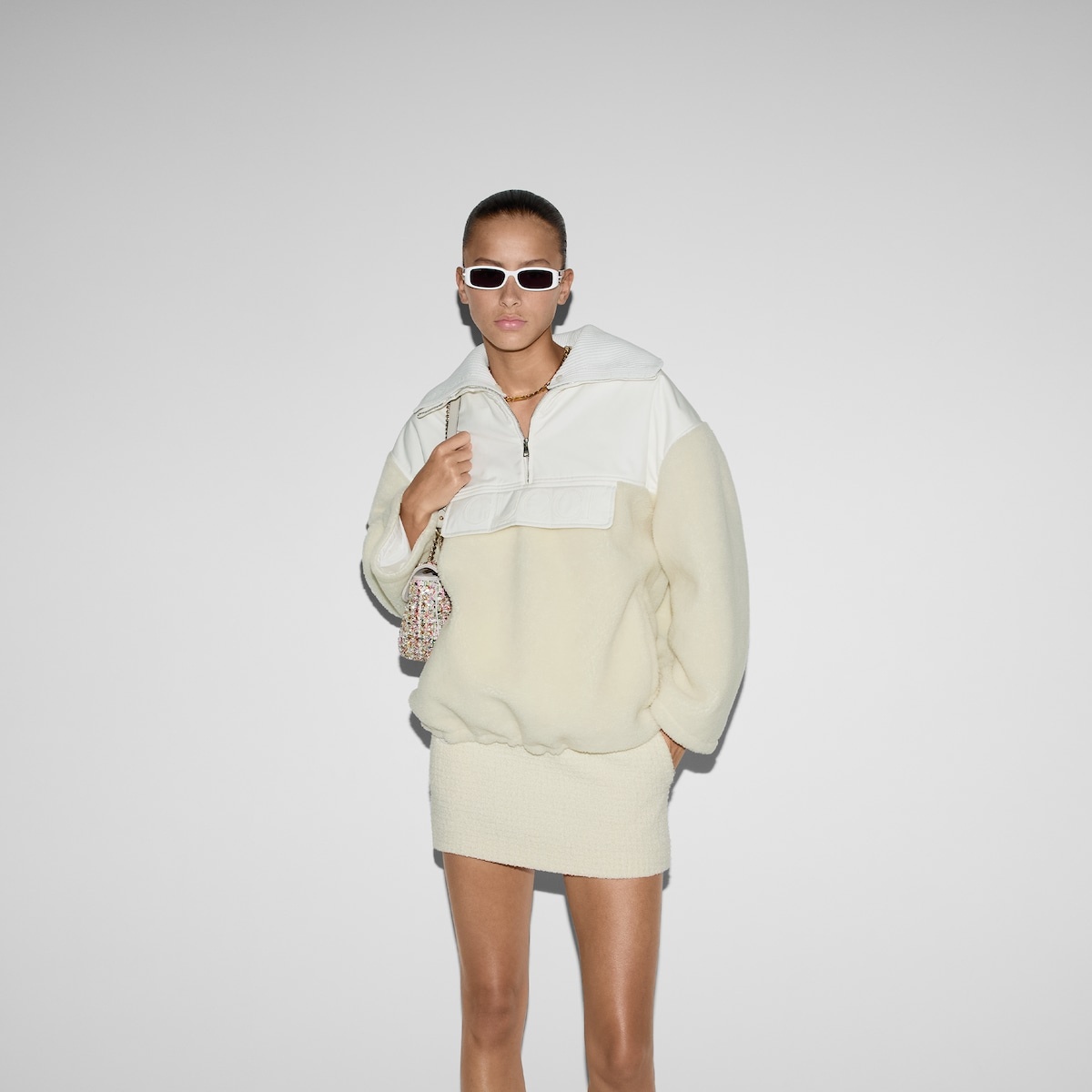 Wool blend fleece zip jacket - 7