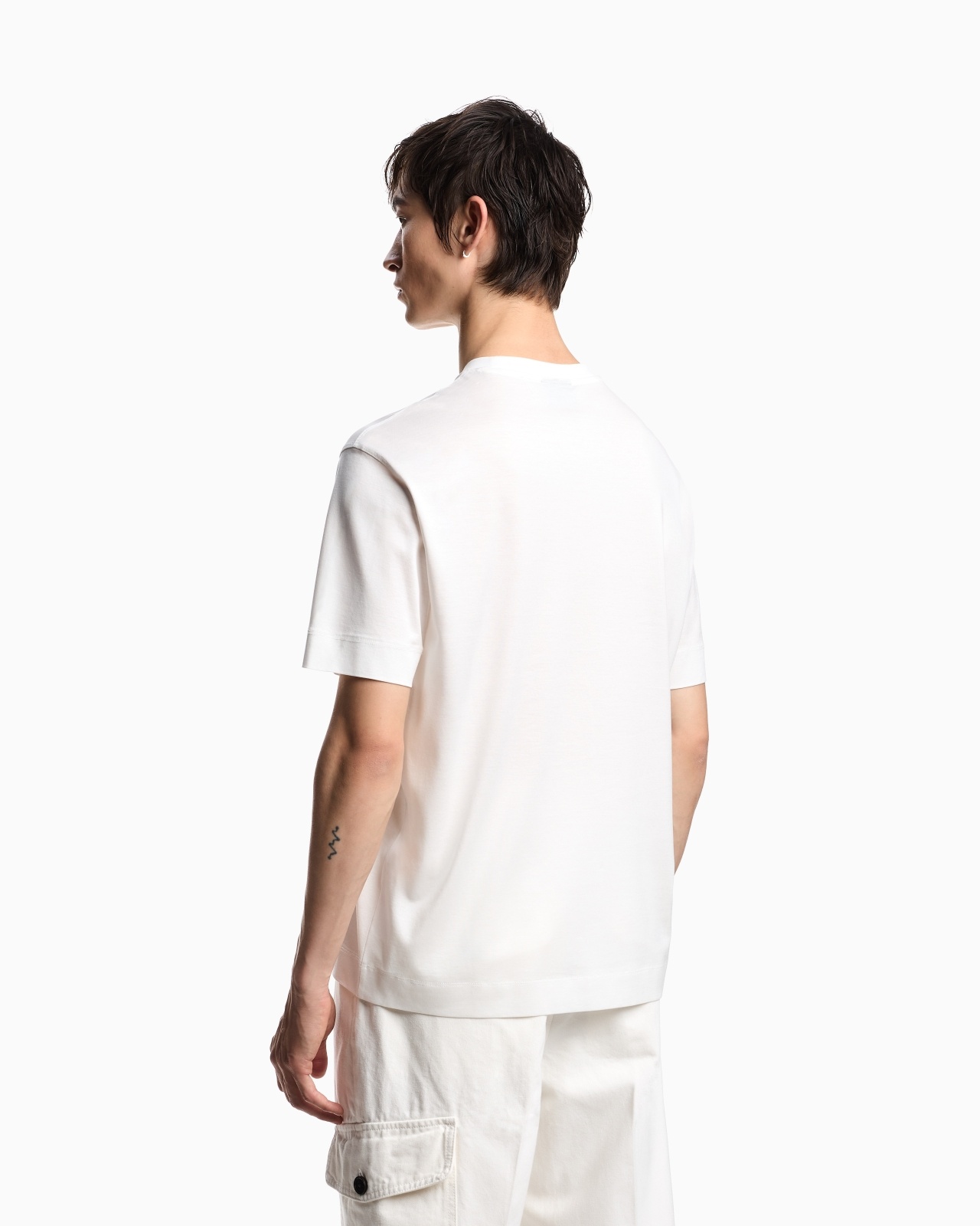 ASV LYOCELL T-SHIRT WITH VINTAGE-EFFECT LOGO PRINT - 3