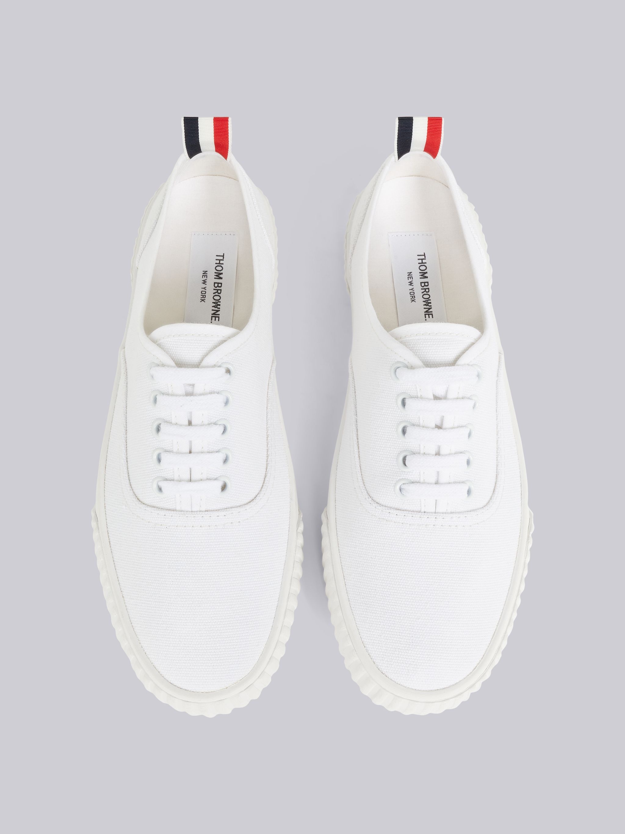 White Cotton Canvas Heritage Sneaker - 4