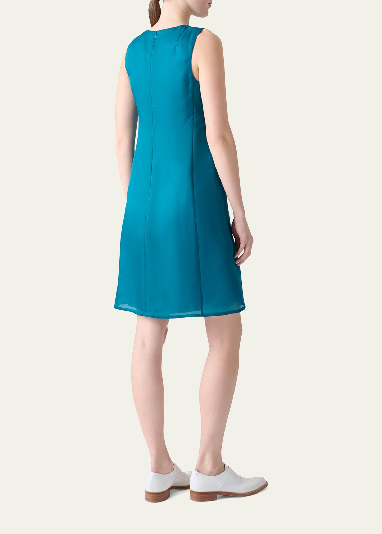 3D Anemone Corsage Silk Organza Dress - 3
