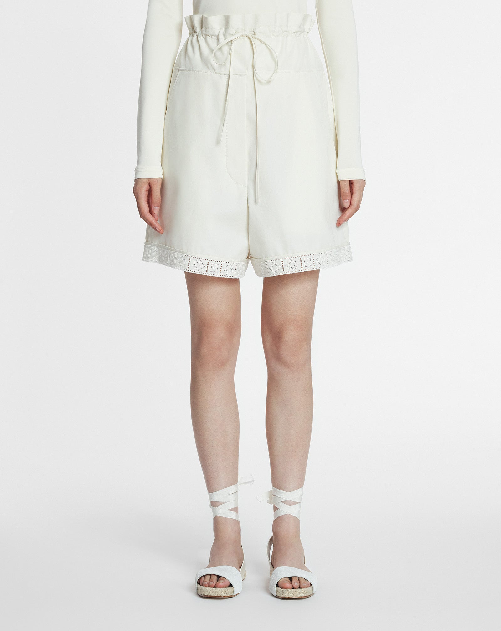 COTTON PEPLUM SHORTS - 3
