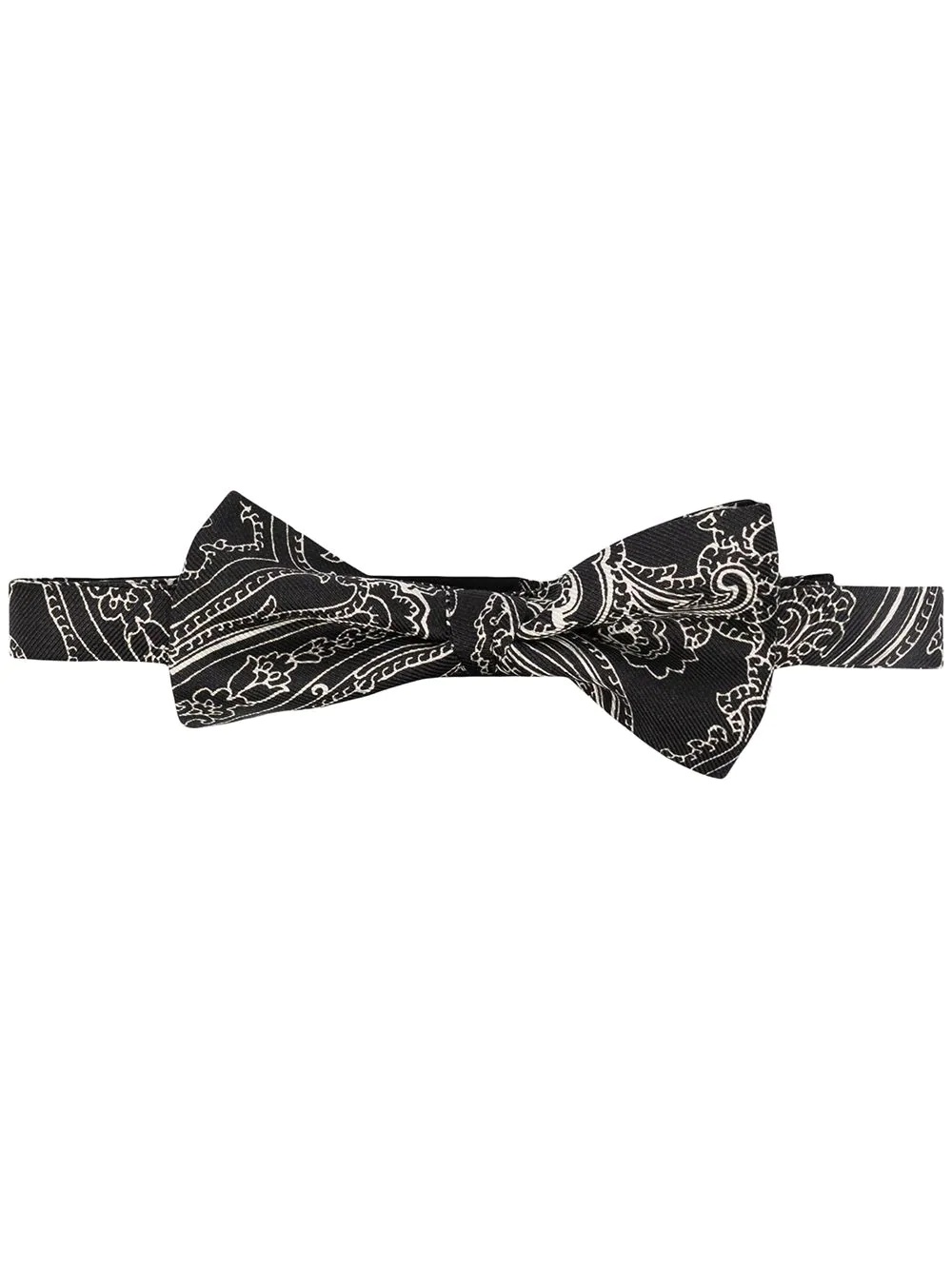 paisley-print silk bow tie - 1