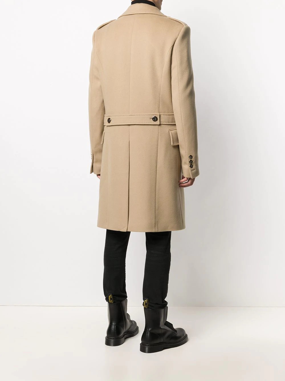 double-breasted wool coat - 4