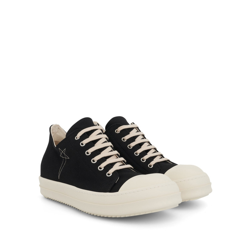 Rick Owens DRKSHDW Pentastitch Low Sneaker in Black/Pearl outlook