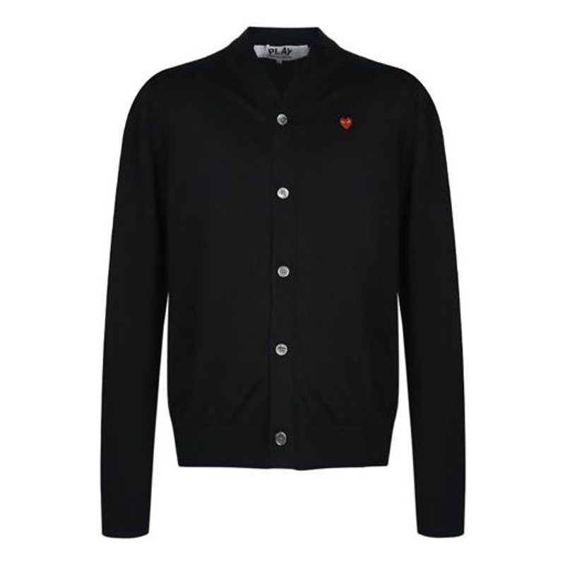 COMME des GARCONS PLAY Cardigan With Small Red Heart 'Black' AZ-N054-051-1 - 1