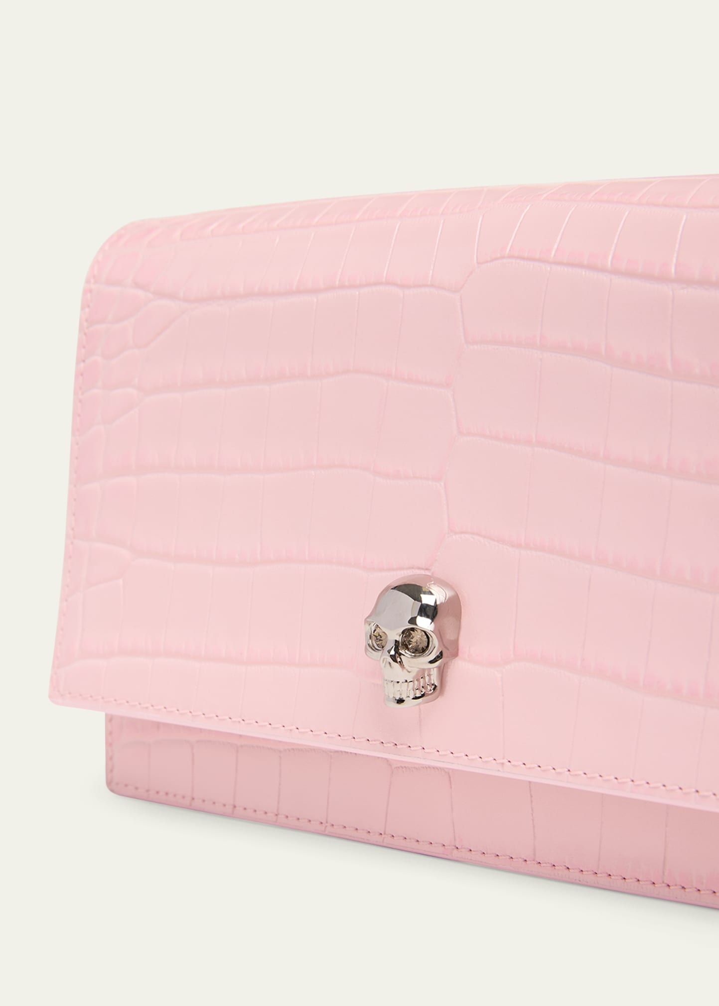 Mini Skull Croc-Embossed Crossbody Bag - 5