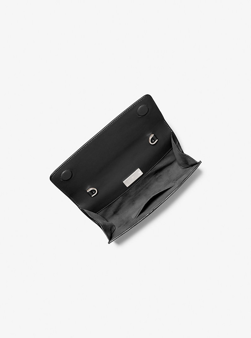 MICHAEL KORS COLLECTION Cate Leather Clutch outlook