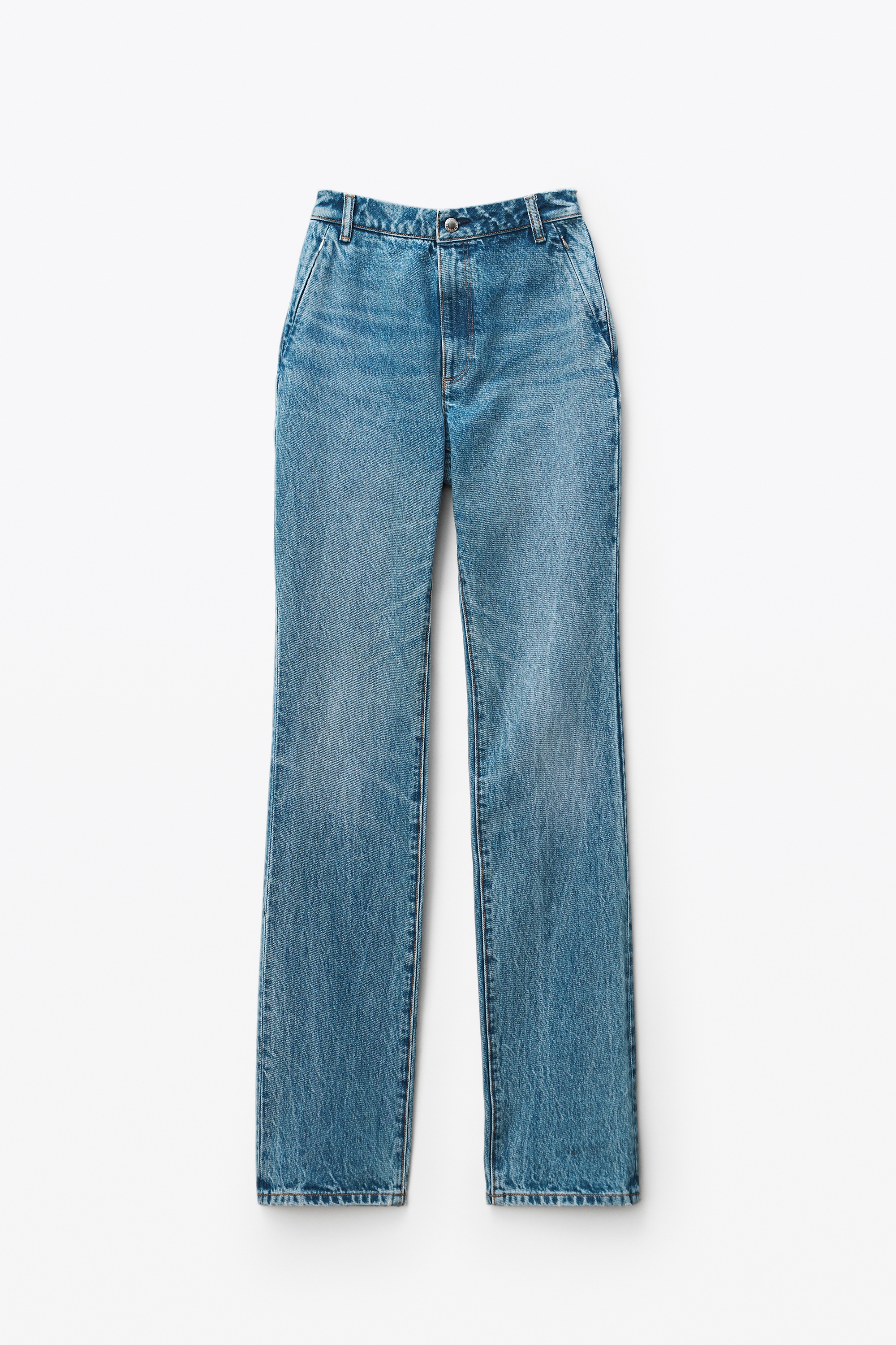 INVISIBLE ZIP TROUSER IN INDIGO DENIM - 1