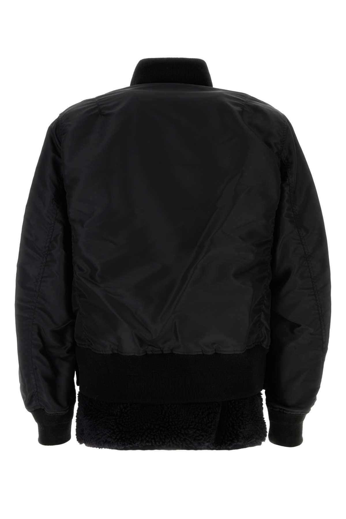 Sacai Men Black Nylon Bombe Jacket - 2