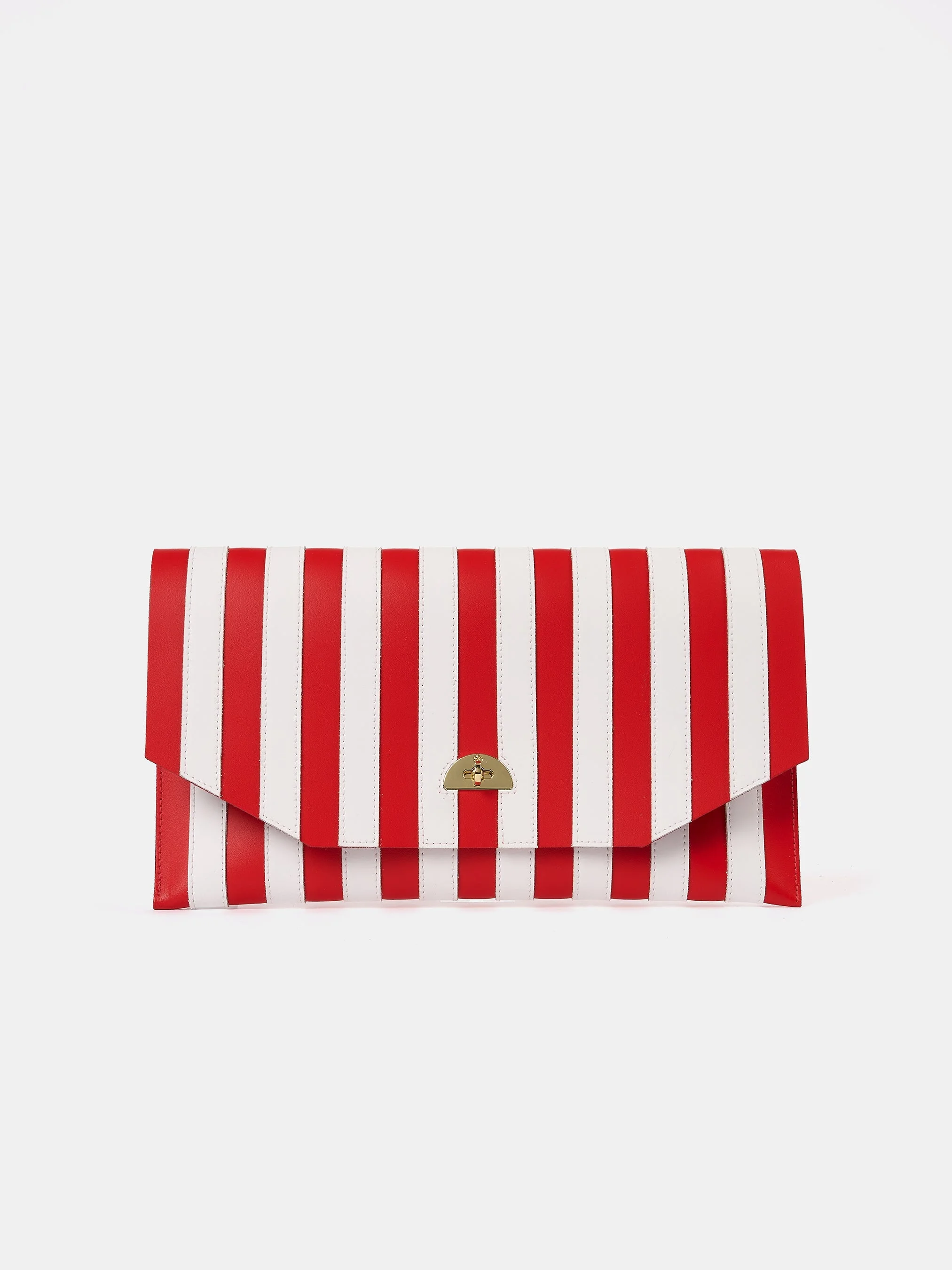 The Oversized Twist Lock Pouch - Bright Red & Brilliant White - 1