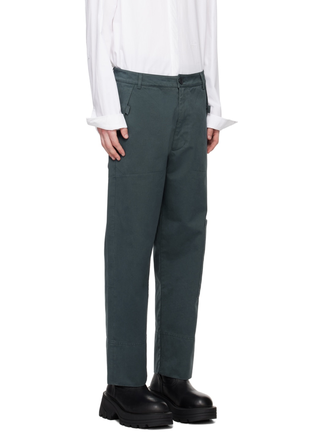 Green Uniform Cargo Pants - 2