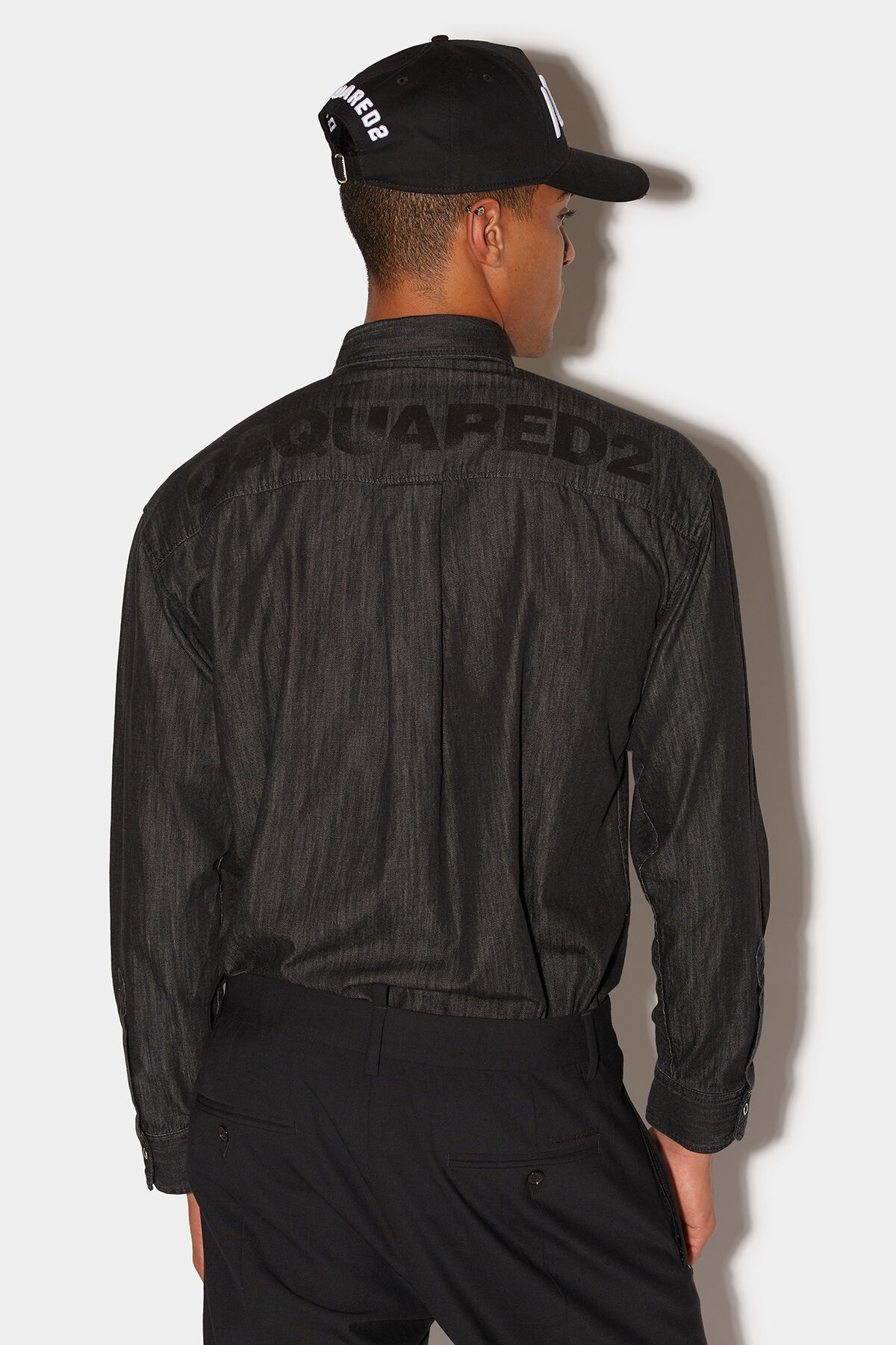 DROP SHOULDER DENIM SHIRT - 2